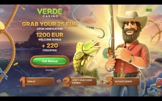 Screenshot VerdeCasino - Bono Sin Deposito 50 Giros Gratis